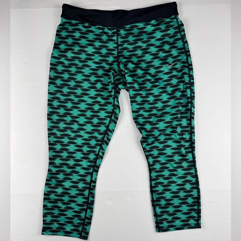 Nike Dri-Fit relay printed cropped running leggings size large
